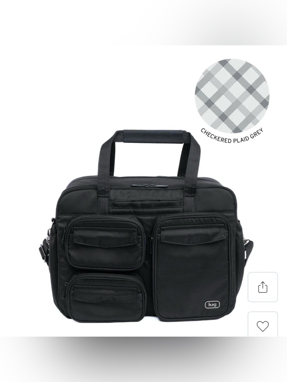 NWT LUG Legacy Collection Puddle Jumper 2 Duffel Bag BRUSHED BLACK